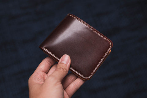 Hides and Stitches — Traditional Bifold Wallet in Horween Shell Cordovan