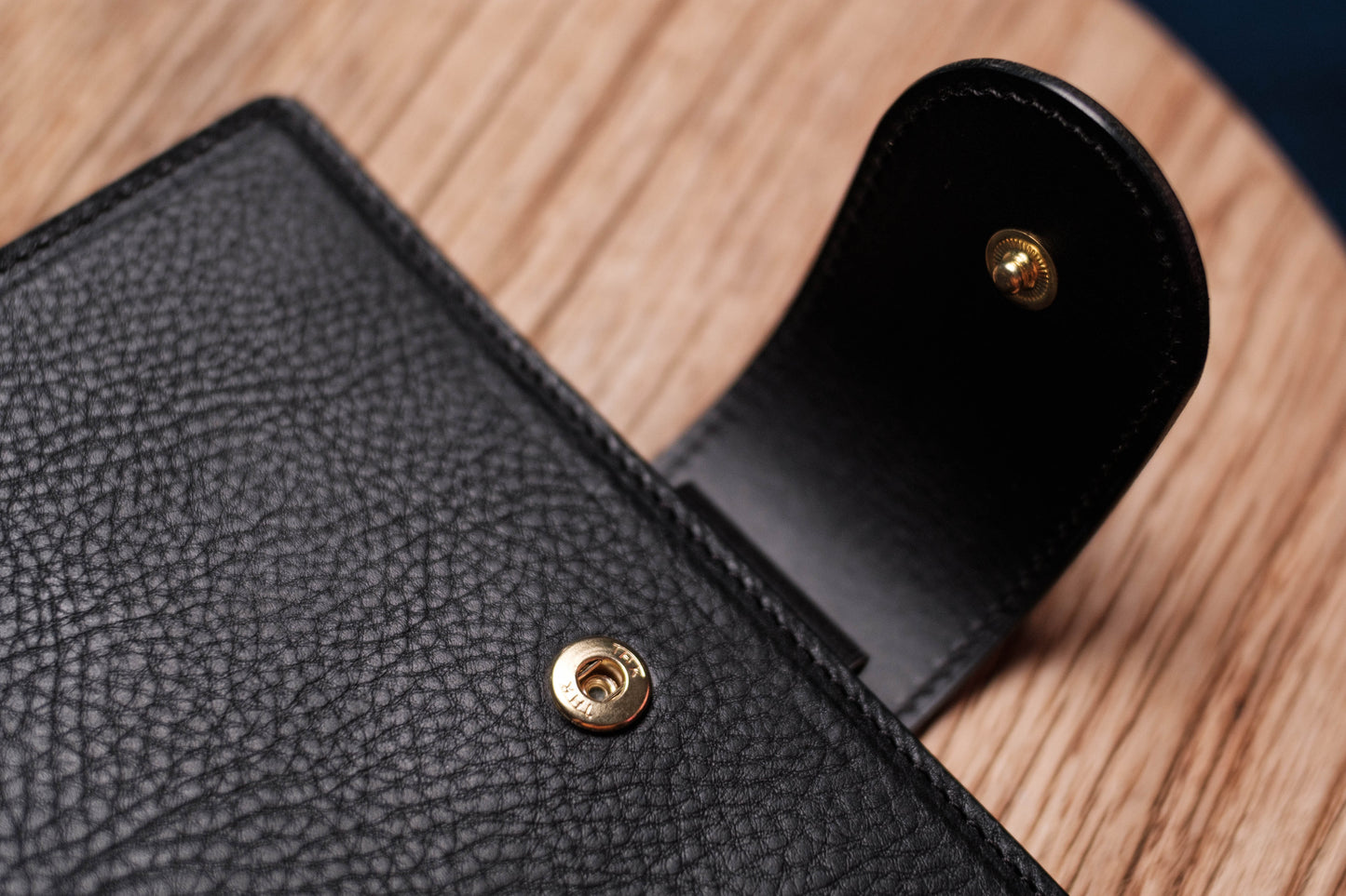 Personal Black Leather Ring Organizer with Krause rings