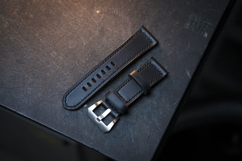 Black Buttero Leather Heritage Strap for Panerai (22, 24 or 26 mm)