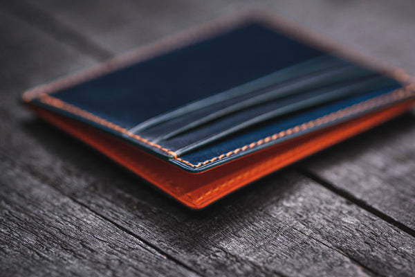 Shell Cordovan Side-Opening Leather Cardholder