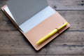 Couverture de carnet à fermeture élastique naturelle A6/Hobonichi/Midori MD