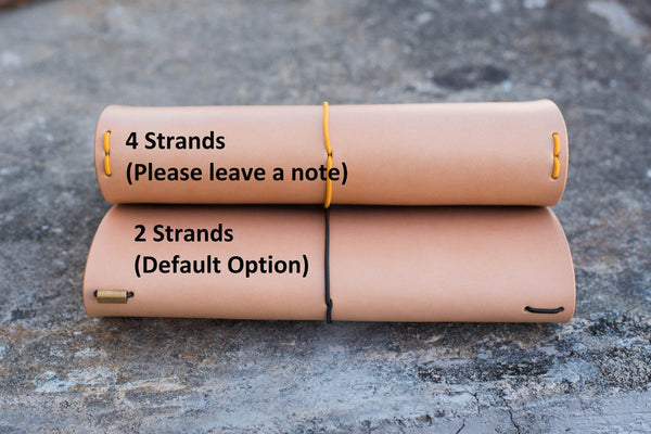 The elastic selection for Buttero Leather Traveler's Notebook Cover - 2 strands or 4 strands