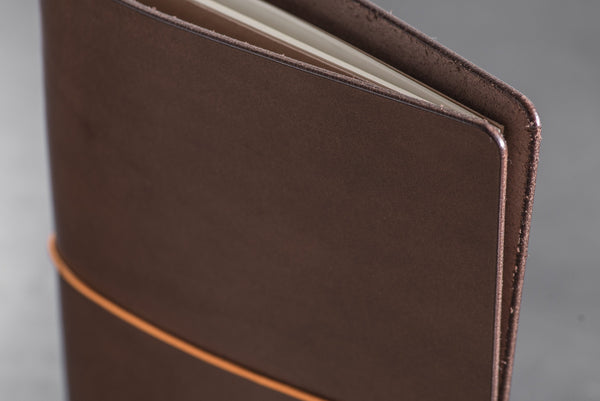 Buttero Leather Traveler's Notebook Cover - close up for the edge