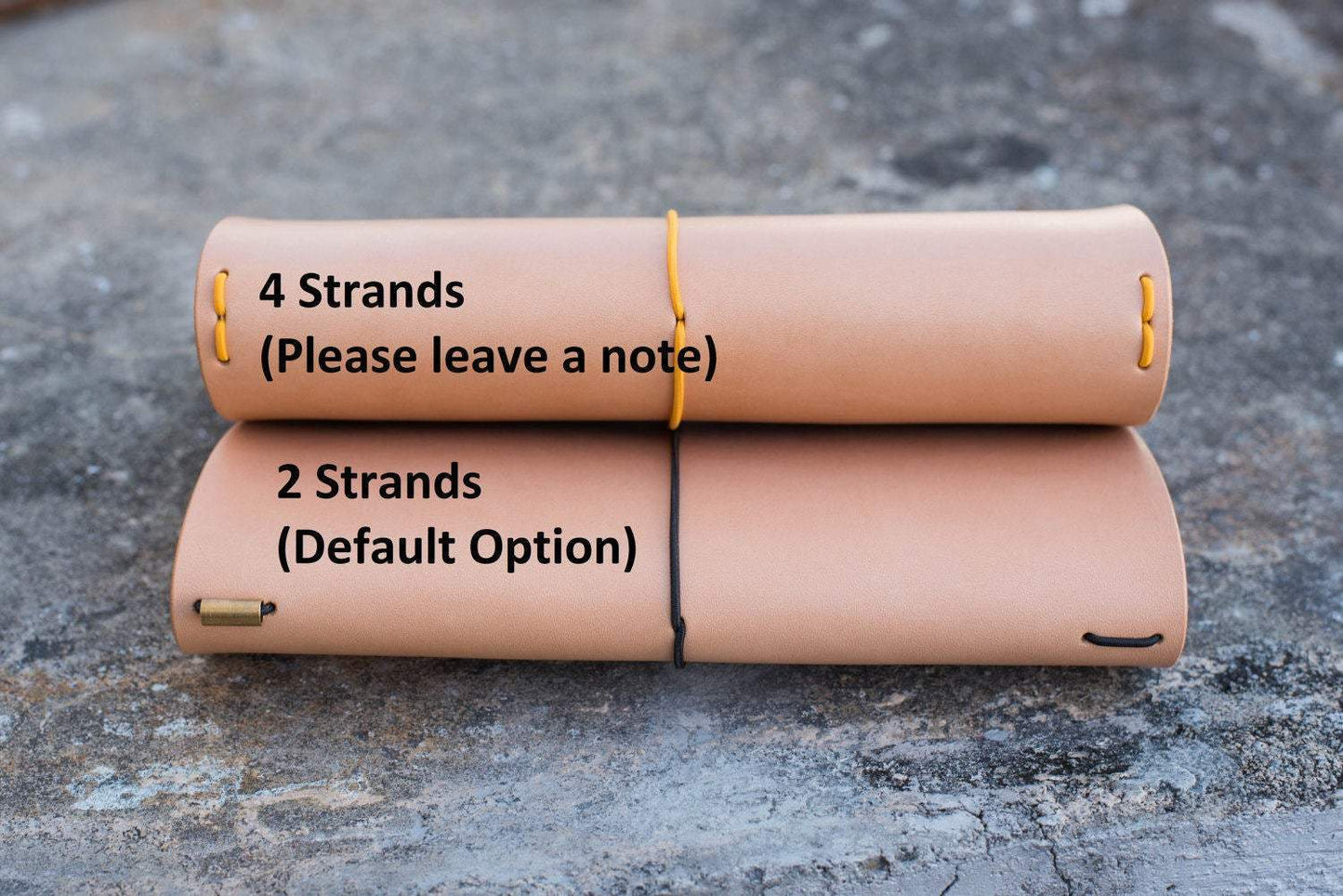 Two notebook shown 4 strands and 2 strands option