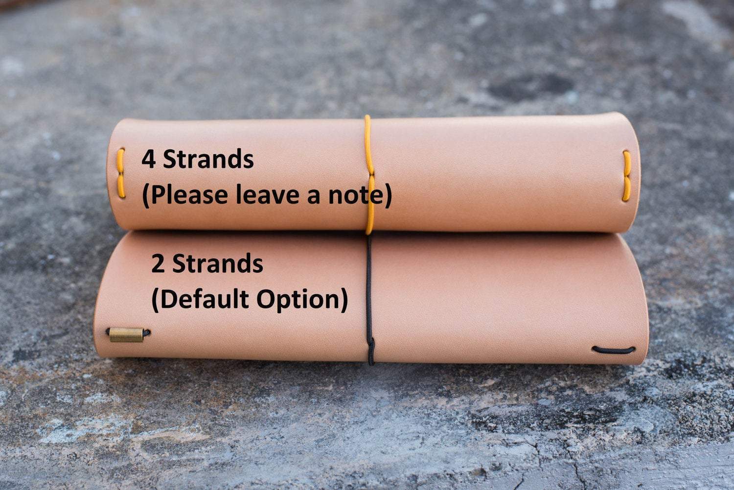 Two notebook shown 4 strands and 2 strands option