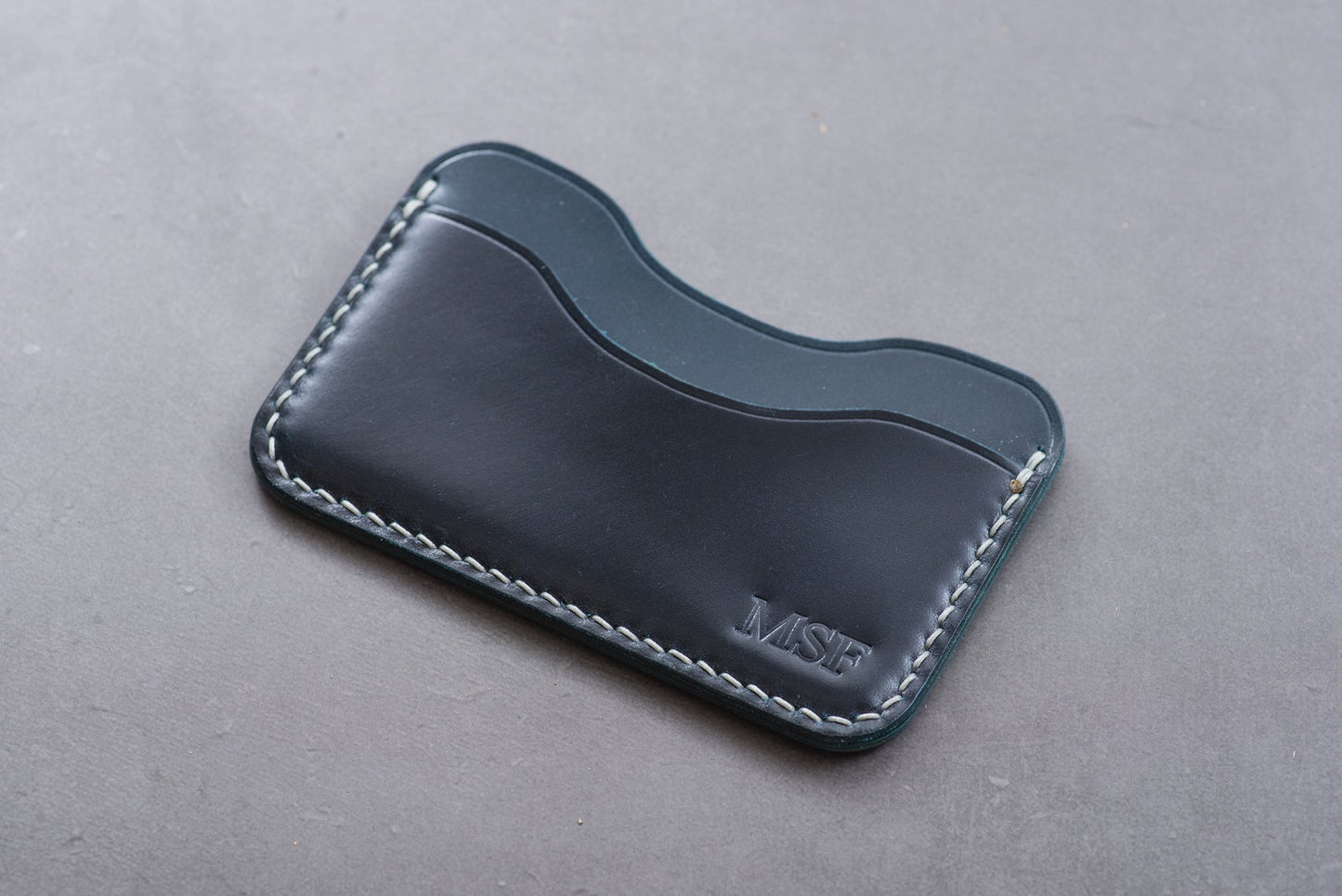 Shell Cordovan 3-Pocket Leather Card Wallet