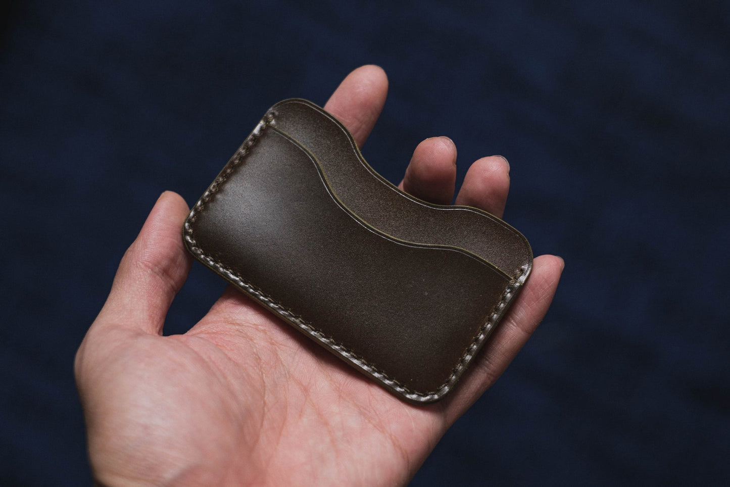 Shell Cordovan 3-Pocket Leather Card Wallet