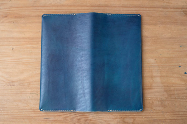Navy Blue Minimalist Hobonichi Weeks (Mega) Leather Cover