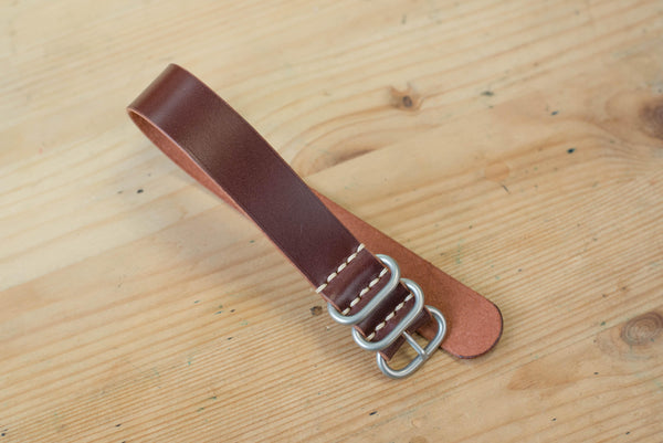 7 COLORS - Shell Cordovan Leather Single Pass ZULU Strap
