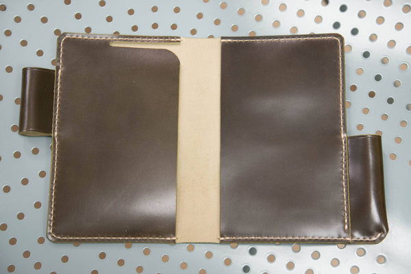7 COLORS - Olive Green Shinki-Hikaku Shell Cordovan Field Notes Interlocking Cover - Eternal Leather Goods