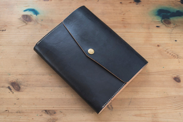 A5/Hobonichi Cousin/Seven Seas Black Leather Notebook Cover