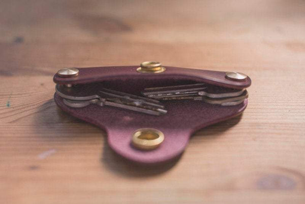 12 COLORS - Burgundy Buttero Leather "Army Knife" Key Holder - Eternal Leather Goods