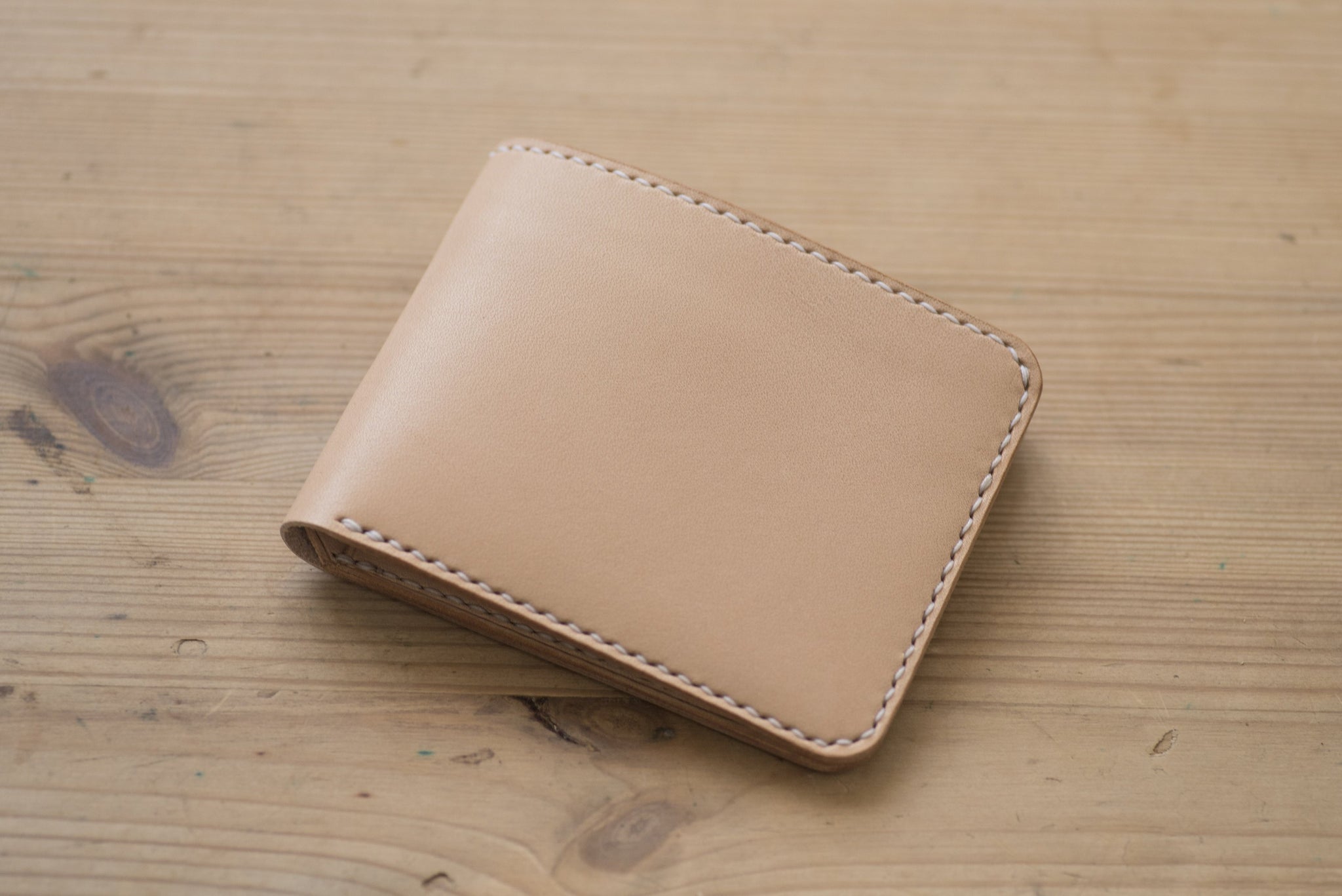 4-Slot Natural Leather Billfold Wallet - Eternal Leather Goods