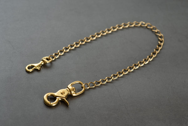 Solid Brass Wallet Chain with Trigger Snap