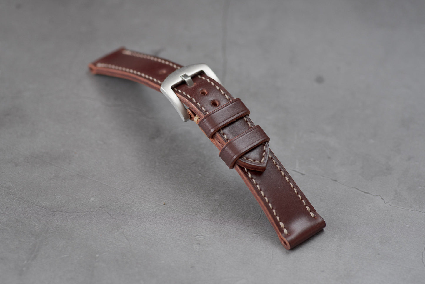 7 COLORS - Shell Cordovan Leather Tapered Basic Watch Strap (18, 20, 22 and 24 mm)
