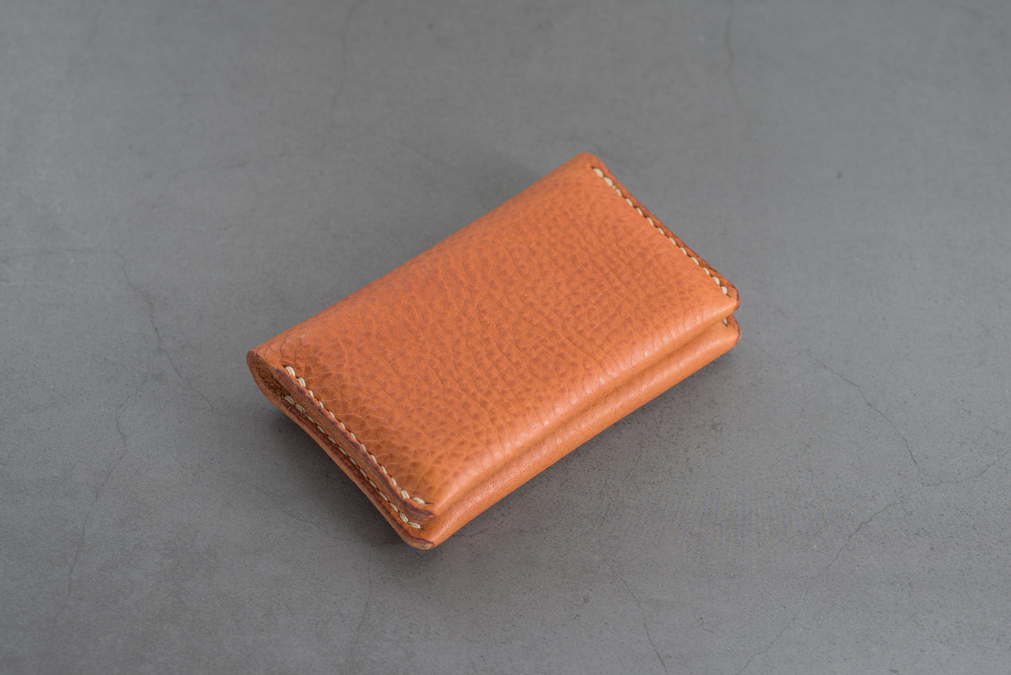6 COULEURS - Porte-cartes de visite pliable en cuir Minerva Box