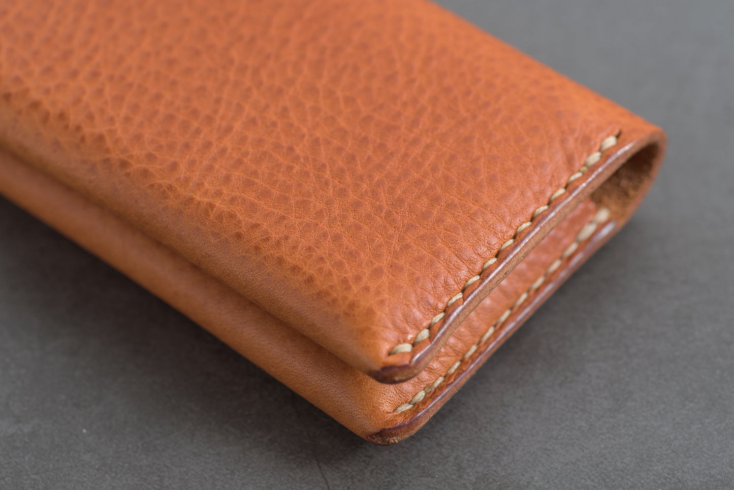 6 COULEURS - Porte-cartes de visite pliable en cuir Minerva Box
