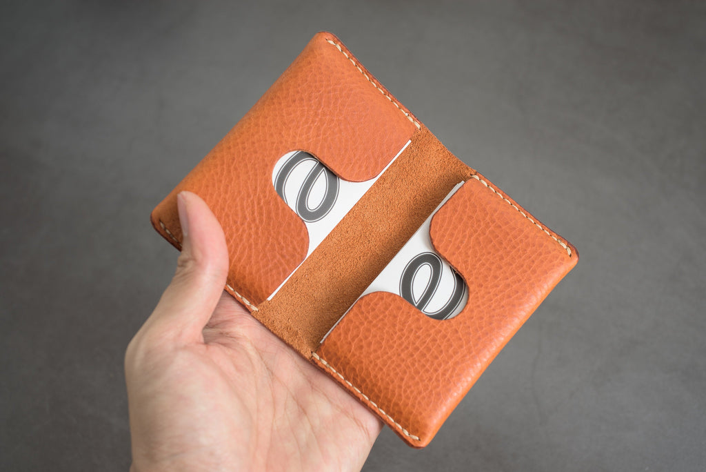6 COLORS - Minerva Box Leather Folded Business Card Holder Eternal Leather Goods 6 COLORS - Minerva Box Leather Folded Business Card Holder Eternal Leather Goods