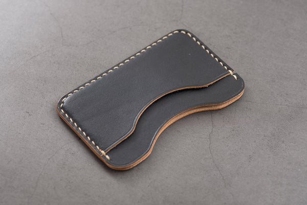 Black 3-Pocket Leather Card Wallet