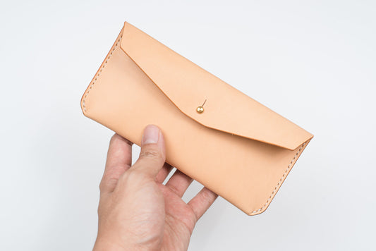Étui à stylos / pochette utilitaire en cuir naturel