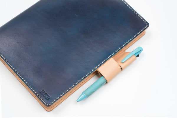 A5/Hobonichi Cousin/Seven Seas Navy Blue Leather Notebook Cover