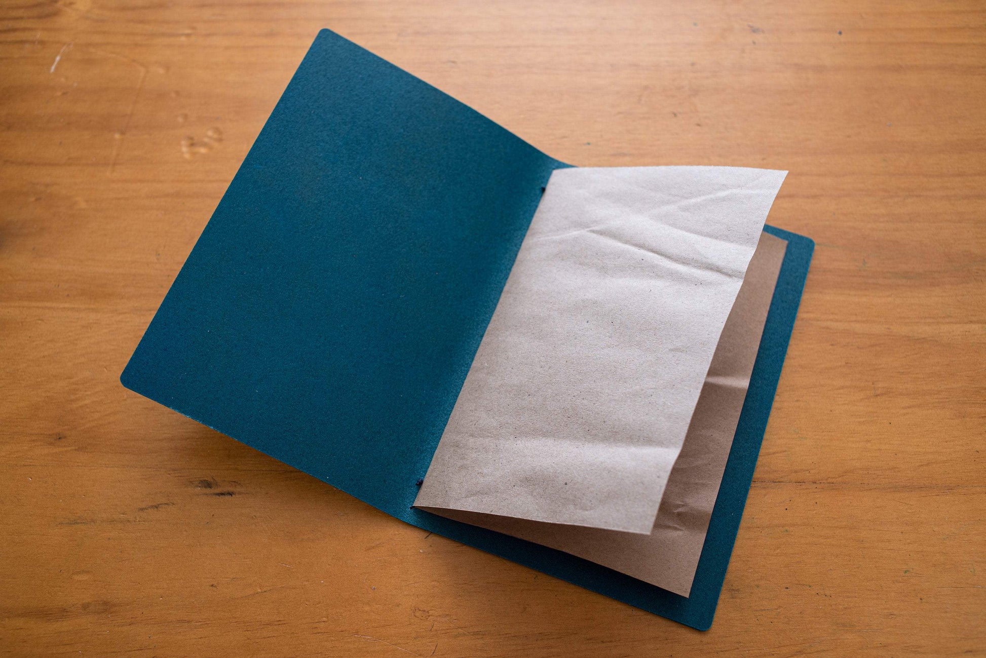 12 Colors - Letter-sized Menu Covers, Buttero Italian Vegetable Tanned Leather in Navy Blue (8.5x11) - Eternal Leather Goods