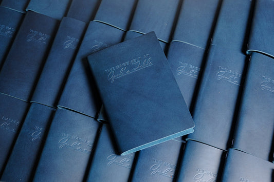 12 Colors - Letter-sized Menu Covers, Buttero Italian Vegetable Tanned Leather in Navy Blue (8.5x11) - Eternal Leather Goods