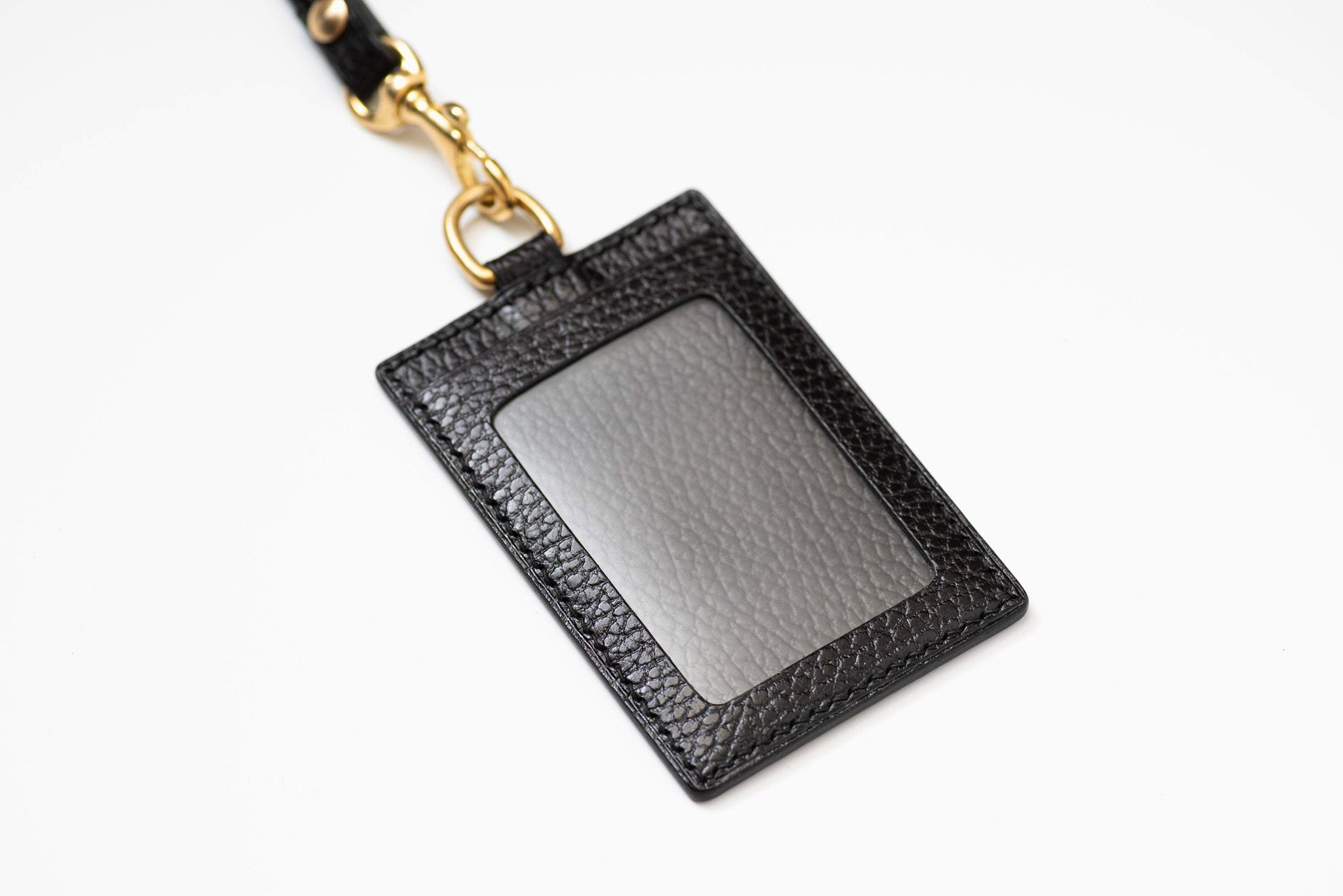 8 COLORS - Black Dollaro Leather Badge Card Holder - Eternal Leather Goods