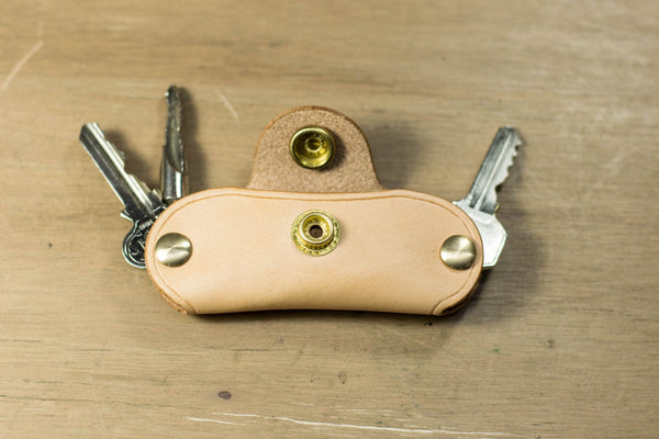 Natural Hermann Oak Leather "Army Knife" Key Holder