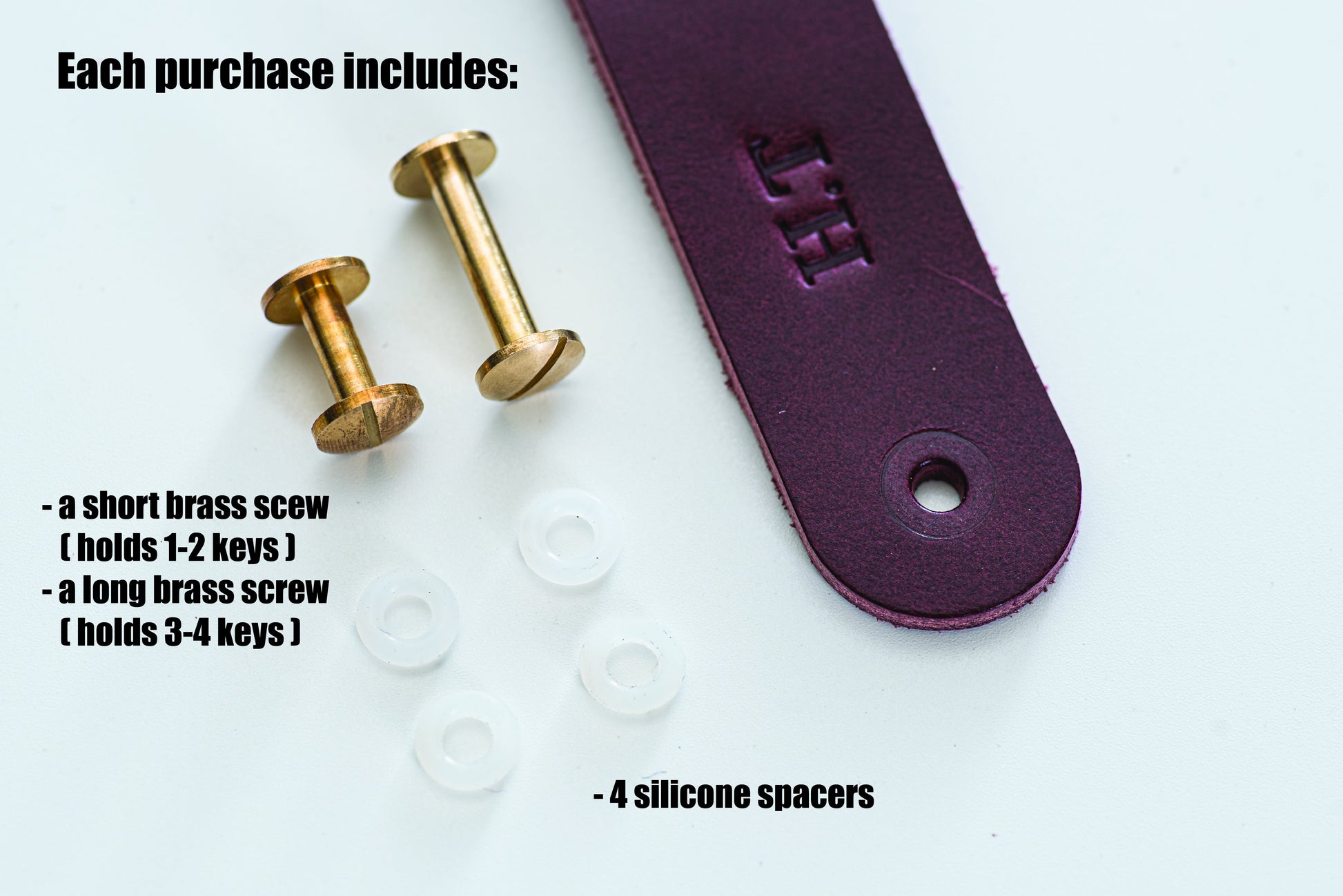 Leather Swivel Key Holder each purchase includes
