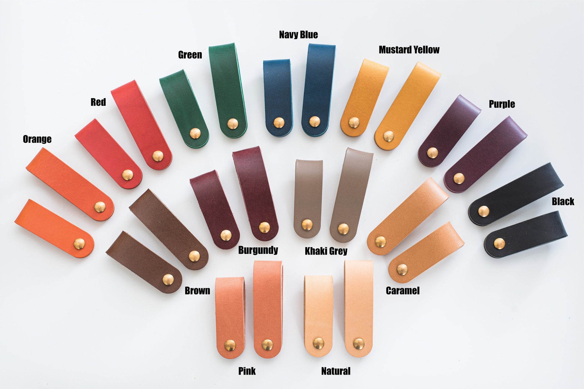 13 color of Leather Swivel Key Holder with two length