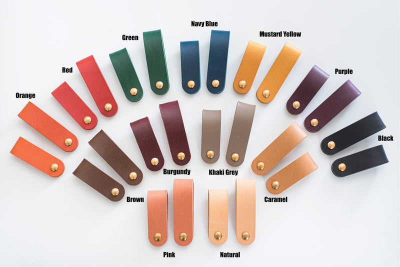13 color of Leather Swivel Key Holder with two length
